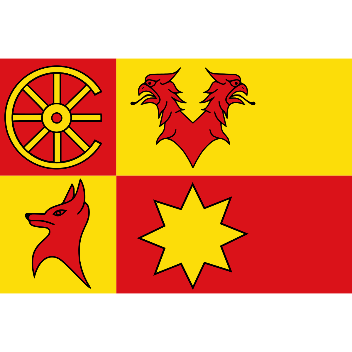 Vlag van Langeraar, Zuid-Holland