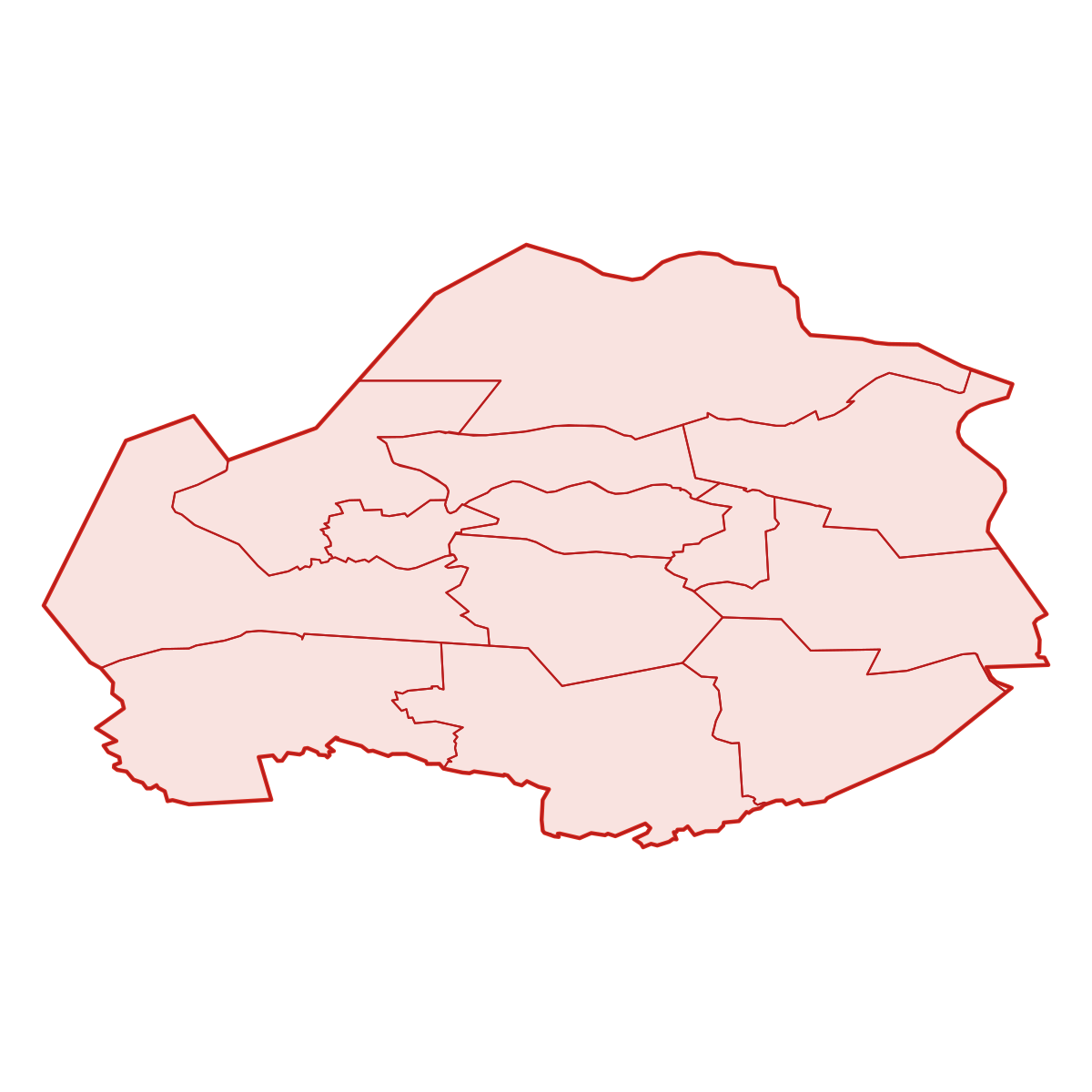 Kaart van Zeeland met gemeenten