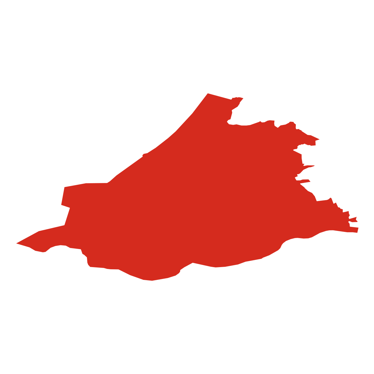 South Holland province outline